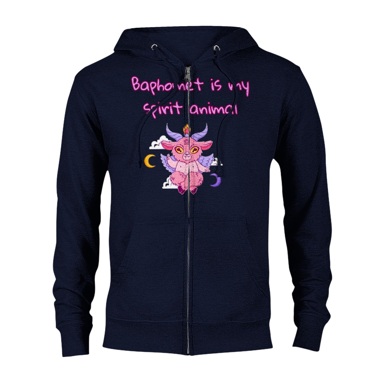 Baphomet Is My Spirit Animal Zip Hoodie