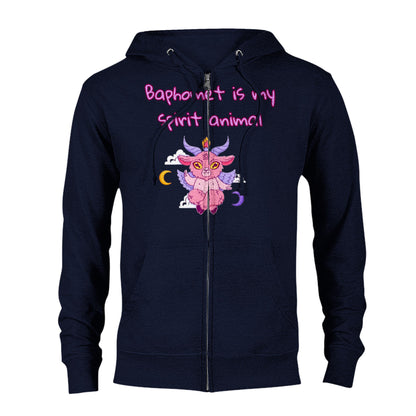 Baphomet Is My Spirit Animal Zip Hoodie