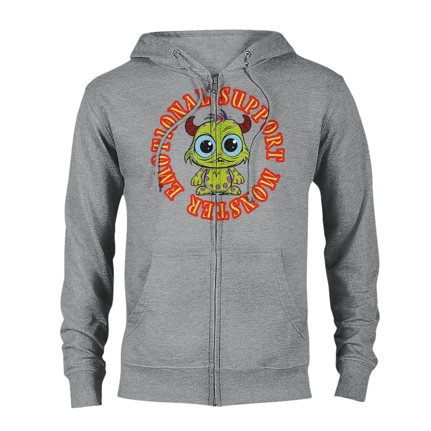 Emotional Support Monster Zip Hoodie