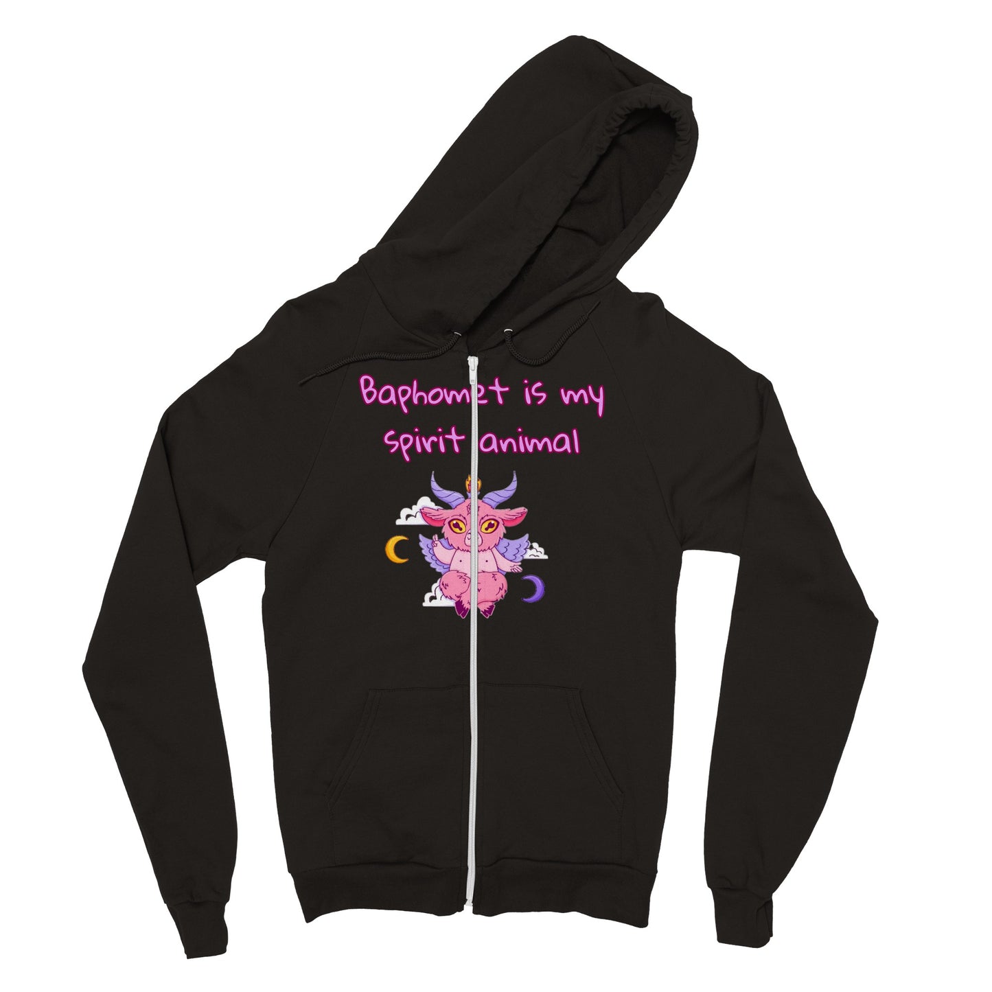 Baphomet Is My Spirit Animal Zip Hoodie