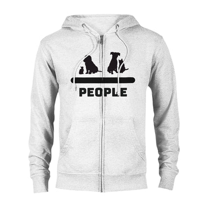 Animals Over People Zip Hoodie